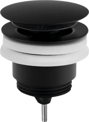 Obrázek produktu pro Odpadní sada 5/4", click-clack, velká zátka, 10-45 mm, černá matná