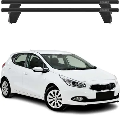 Produktbild von Menabo Dachträger Grundtäger für Kia Ceed 2012-2018 75kg Aluminium Schwarz 2 tlg