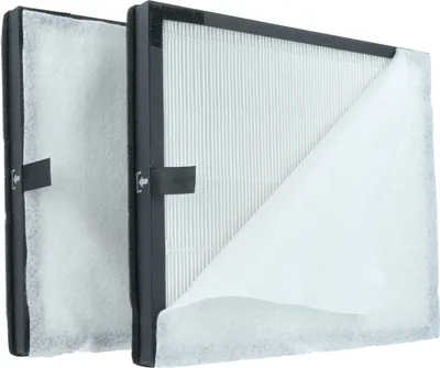Produktbild von vhbw 2x Aktivkohlefilter kompatibel mit WESTHEY HY4866 Luftreiniger - HEPA 13 Luftfilter Schwarz Weiß