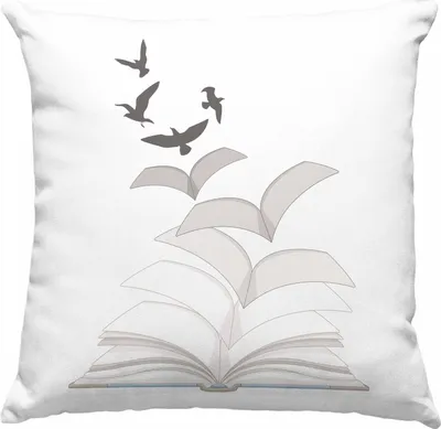 Produktbild von Trendation - Leseratte Geschenk Deko-Kissen mit Füllung 40x40 Buch Grafik Bücher Lesen Bücherwurm Geschenk Spruch Lesen (Grau)