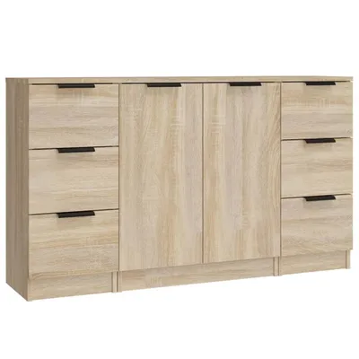 Produktbild von Sideboards 3 Stk. Sonoma-Eiche Holzwerkstoff