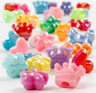 Produktbild von Creativ Company CC Kunststoffperlen Figuren 10 mm Multi 190 Stück