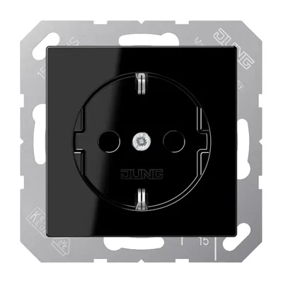 Produktbild von Jung A 1520 BF SW Steckdose schwarz Serie A550
