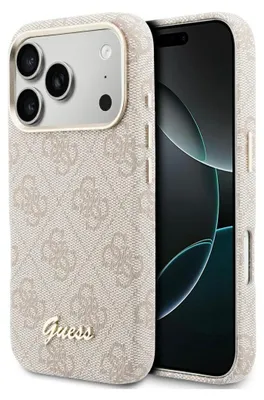 Zdjęcie produktu dla Etui Guess 4G Script Magsafe Do Iphone   17 Pro Max Różowy
