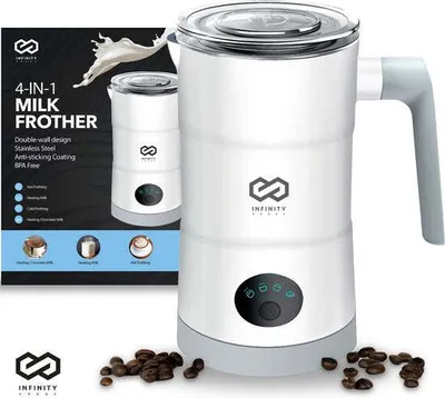 Produktbild von Aviro 4-in-1 Elektrischer Milchaufschäumer – 350 ml – Aufschäumen und Erhitzen – Cappuccino – Spülma