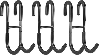 Produktbild von Duschvorhanghaken (Set von 3), Handtuchhaken für rahmenlose Glasduschkabinen, schwarz
