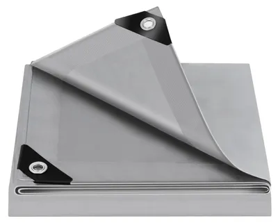 Zdjęcie produktu dla Plandeka wodoodporna - Z oczkami - 4 x 6 m - PE 140 g/m² - Szary