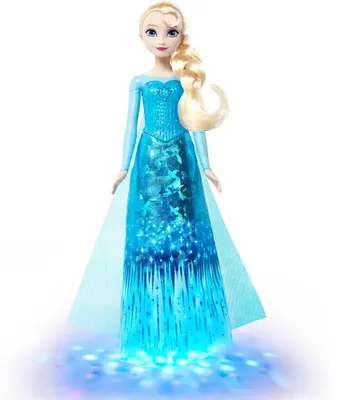 Produktbild von Disney Frozen Disney Die Eiskönigin Singende Elsa-Modepuppe, singt „Lass jetzt los“ in vier Sprachen, Modepuppe, Weiblich, 3 Jahr(e), Junge/Mädchen, Mit Ton, Lichteffekte