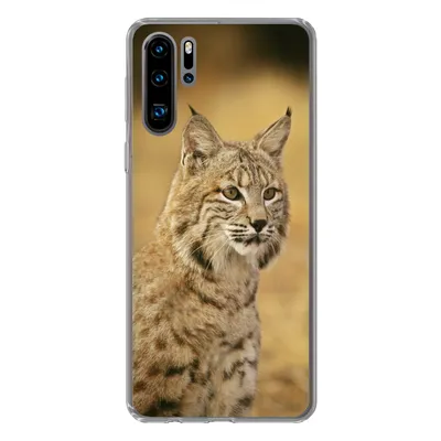 Produktbild von MuchoWow® Handyhülle Schutzhülle Hülle für Huawei P30 Pro Luchs - Braun - Gras Silikon Softcase Handy Hülle - Schutzdeckel