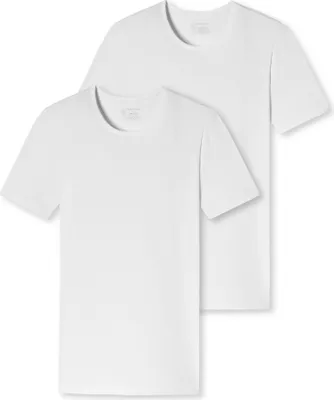 Produktbild von Schiesser Herren 2 er Pack T-shirt Gr. 5  weiss
