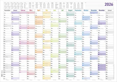 Produktbild von Jahresplaner XL 14 Monate 2026 - Plakat-Kalender 100x70 cm