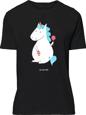 Produktbild von Mr. & Mrs. Panda Größe M T-Shirt Einhorn Baby - Schwarz - Geschenk, Geburtstag, mit Spruch, Unicorn, Shirt, Tshirt, Herren, Party, Mutter
