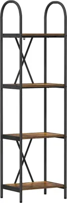 Produktbild von "WINTER SALE"Bücherregal - Bücherschrank/Standregal Langlebiges -  Geräucherte Eiche 40x30x146cm Holzwerkstoff - Bücherregale NeuMöbel138382