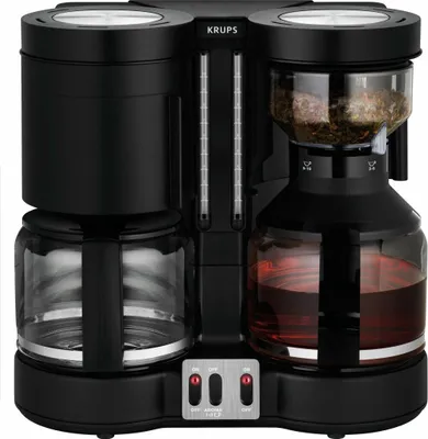 Produktbild von Krups KM 8508 Duothek PLUS Doppel-Filterkaffeemaschine, Kunststoffgehäuse, 2200 Watt, 2 Glaskannen, 20 Tassen, Aromawahl