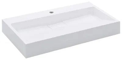 Produktbild von vidaXL Waschbecken 80 x 46 x 11 cm Mineralguss/Marmorguss Weiß