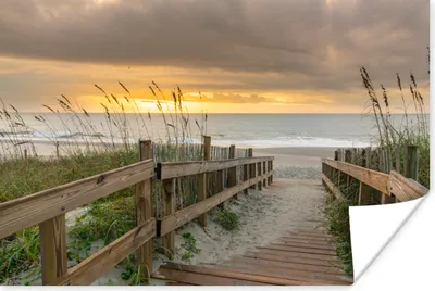 Produktbild von MuchoWow® Poster Strand - Meer - Düne - Weg 180x120 cm - Fotoplakat