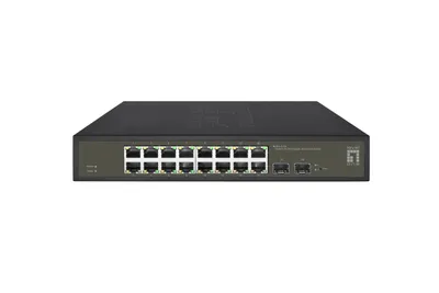 Produktbild von LevelOne GES-2118 Switch Ethernet Gigabit Gestito L2 16 Porte RJ-45 2 SFP Nero