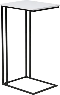 Produktbild von trendteam Strike Beistelltisch Weiß Matt/Metall Schwarz B/H/T 50/91/40 cm