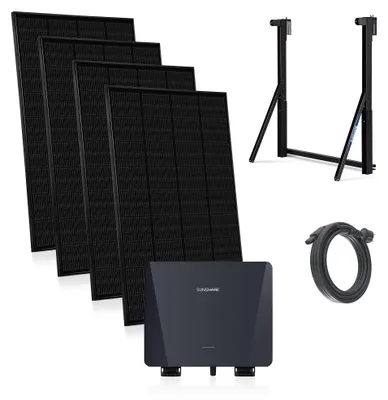 Produktbild von SUNSHARE Ray 800 W Balkonkraftwerk, PV-Universalhalterung, 4 x 200W Module, 800W Inverter