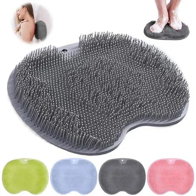 Productafbeelding van Antislip-massagebadmat van siliconen met zachte borstelharen, geschikt voor gebruik in de douche