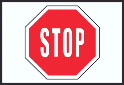 Produktbild von Stop Symbol Schild A6 Rückseite selbstklebend
