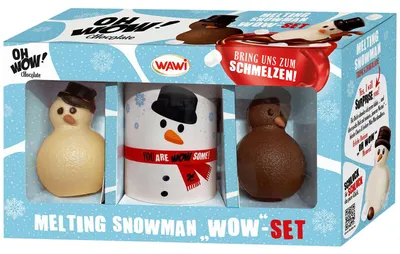 Produktbild von OH WOW! Chocolate Melting Snowman Geschenk-Set 150g