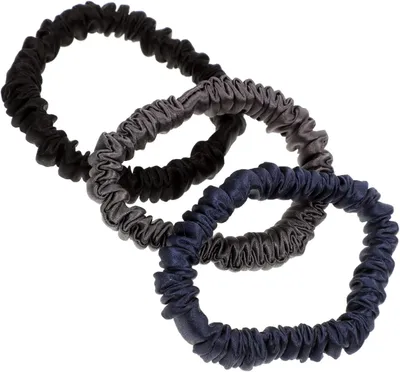 Produktbild von 12 Stück Gummibänder, Satin-Haargummis und Pferdeschwanzhalter für Mädchen, krause und lockige Haarseile, Haarschmuck mit Tiara