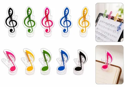 Produktbild von Notenklammern 20 Stück, Musik Clip Kunststoff für Notenständer, Buchseiten Halter Clips