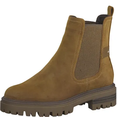 Produktbild von Tamaris Damen Stiefelette Chelsea Boot Stretch Traktorsohle 1-25418-29, Größe:38 EU, Farbe:Braun