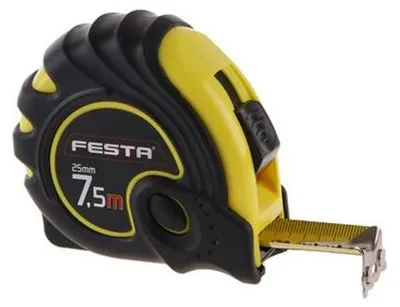 Obrázok produktu pre Olovený meter FESTA MAGNET 7,5 m x 25 mm - magnetický koniec, 3 brzdy - balenie po 1 ks
