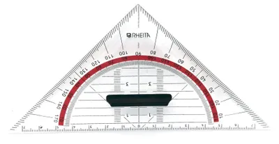 Produktbild von Rheita Geodreieck aus Kunststoff, transparent, 16 cm
