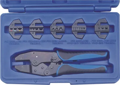 Produktbild von Kunzer Crimp-Zange mit 5 Einsätzen, 6-tlg. 7CZ06