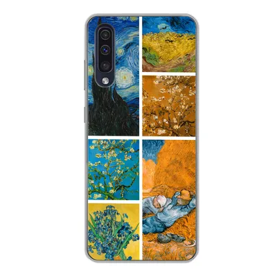 Produktbild von MuchoWow® Handyhülle Schutzhülle Hülle für Samsung Galaxy A50 Van Gogh - Collage - Alte Meister Silikon Softcase Handy Hülle - Mobiltelefonhülle