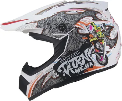 Obrázok produktu pre Krížová prilba Prilba Detská prilba Motocyklová prilba Motocross Mejia matná biela Quad veľkosť S