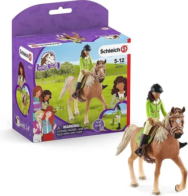 Obrázek produktu pro Schleich 42542 Černovláska Sarah s pohyblivými klouby na koni