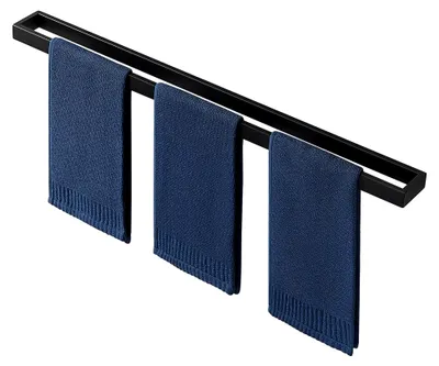 Produktbild von Handtuchhalter in Schwarz mit 80 cm für Badezimmer und Küche