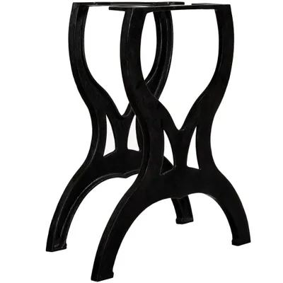 Image de Pied de table de salle à manger 2 pcs Cadre en X Fonte