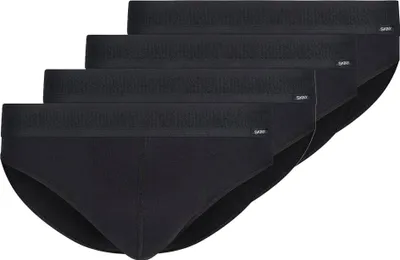 Produktbild von SKINY Herren Brasil-Slip, 4er Pack - Baumwolle Retro, Unterhose, Feinripp, Baumwolle Schwarz L