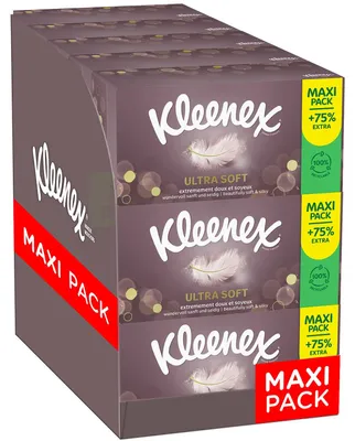 Zdjęcie produktu dla Kleenex, opakowanie maxi, chusteczki ultranormalne, 112 sztuk