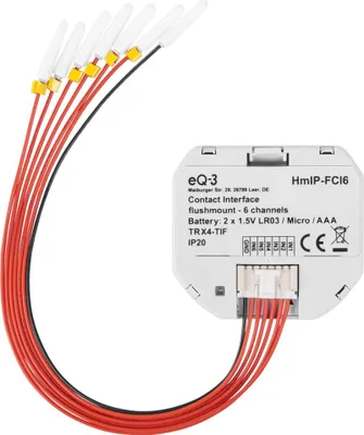 Obrázok produktu pre Kontaktné rozhranie Homematic IP pre zapustenú montáž 9-gang | eQ-3 | HmIP-FCI6