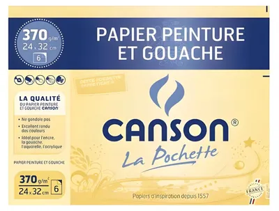 Image de CANSON C400065406 Canson Zeichenpapier "Gouache & Malerei", 320 x 240 mm