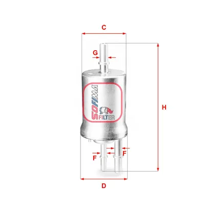 Produktbild von Kraftstofffilter SOFIMA S 1855 B für VW SHARAN (7N1, 7N2) Filtereinsatz