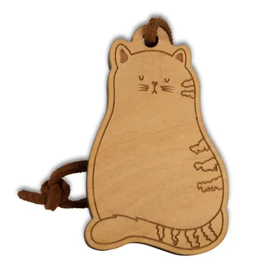Produktbild von Mr. & Mrs. Panda Anhänger Katze Sitzen - Geschenk, Herz, schlüsselbund, Schlüsselanhänger, Liebe, Familie, Taschenanhänger, Holzanhänger, Katzen, Cat