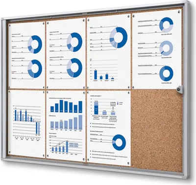 Produktbild von Showdown Displays Schaukasten Innen Kork 8xA4
