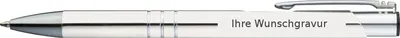 Produktbild von Kugelschreiber aus Metall / mit Gravur / Farbe: weiß