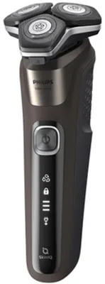 Obrázek produktu pro Philips SHAVER Series 5000 S5886/30 Elektrický holicí strojek pro mokré a suché holení, Rotační holicí strojek, Černá, Hnědá, Břity SteelPrecision, Knoflíky, LED, Baterie / USB