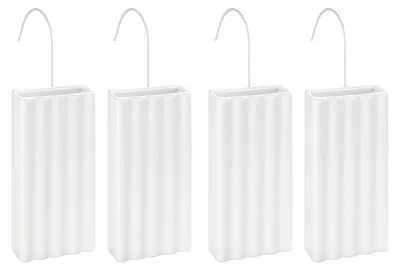 Produktbild von WENKO 4er Set Luft Befeuchter Keramik mit Haken Raum Heizung Verdunster Flach