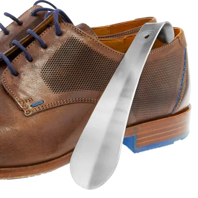 Zdjęcie produktu dla łyżka do butów bremermann, podróżna, mała 16 cm, wykonana ze stali nierdzewnej