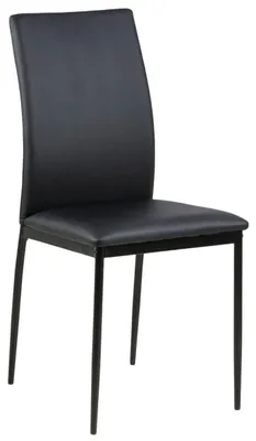 Produktbild von Actona Esszimmerstuhl Küchenstuhl schwarz 44x53x92 cm Polsterstuhl Metallbeine modern