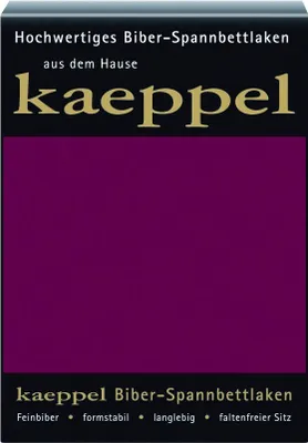 Produktbild von Kaeppel Biber Bettlaken Betttuch 140-160 x 200 cm Spannbettlaken 14 Farben Uni, Farbe:Bordeaux